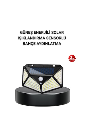 Northcity Solar Bahçe Lambası 100 Led Hareket Sensörlü Güneş Enerjili Aydınlatma