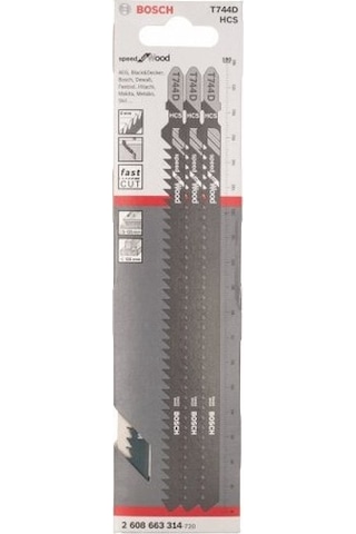 Bosch T 744 D Speed For Wood Dekupaj Testeresi Bıçağı 3'Lü - 2608663314
