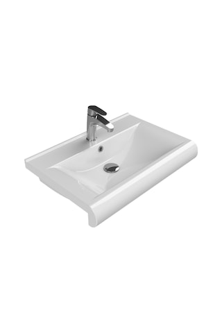 Cerastyle Turkuaz Side Tezgah Üstü Lavabo 65 CM