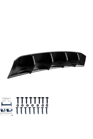 Oneway Vw Tiguan R-line Mk2 Makyajlı 2020-2024 Arka Difüzör Orta