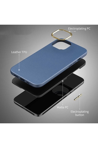 Apple Uyumlu iPhone 13 Mini Kılıf Deri Natura Kapak