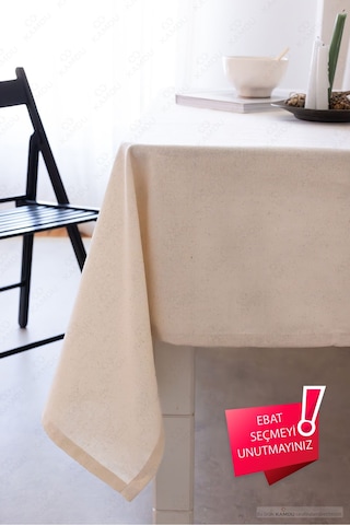 Pamuklu Organik Ham Keten Masa Örtüsü, Lüks Tasarım, Şık Görünüm