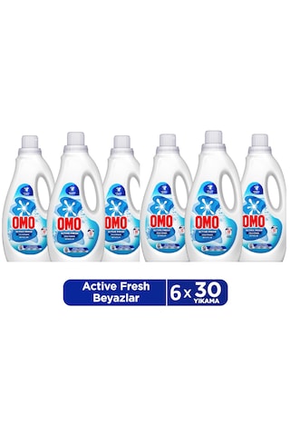 Omo Active Fresh Cold Power Beyazlar Için Sıvı Deterjan 1500 Ml X 6 Adet