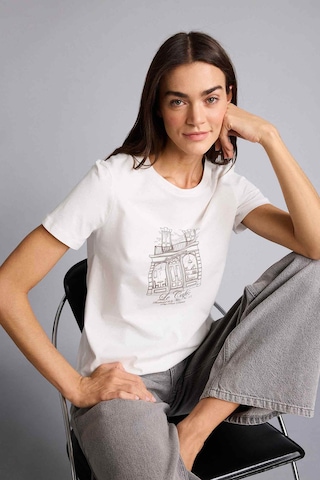 Defacto Baskılı Ekru Kadın T-shirt H1399ax/er105