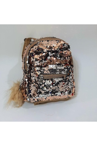 Fiyra Crn Dore Altın Pullu Kız Çocuk Sırt Çantası 16cmx20cmx10cm Altın