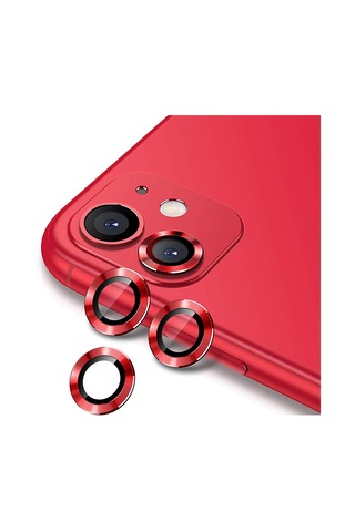 Nettech Apple Uyumlu iPhone 11 Pro Damla Model 3in Kamera Cam Koruyucu - Kırmızı