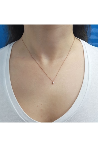 Lova 0,06 Karat Pırlanta Tektaş Kolye - 2040067