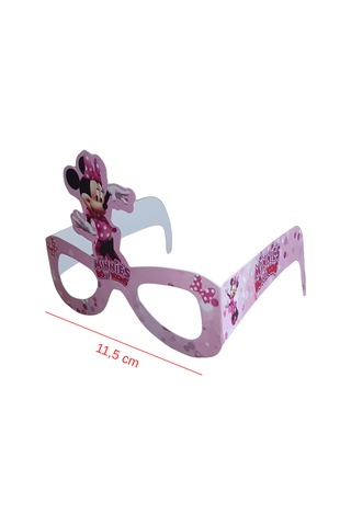 Minnie Mouse Temalı Kağıt Gözlük 6 Adet Parti Gözlüğü Tüm Yaşlar