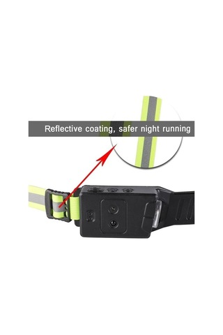 Ebitda Floresan Kemer Sensörlü Far, Beyaz + Mavi Işık, Koşu & Bisiklet, Ipx4 Su Geçirmez, 10w Lamba, 3-8 Saat Kullanım Çok Renkli