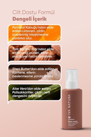 Iva Natura Portakal Özlü Nemlendirici Ve Besleyici El Kremi 125 ML