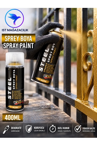 İst Steel Sprey Boya Altın 400 Ml 0310 Altın Yaldız
