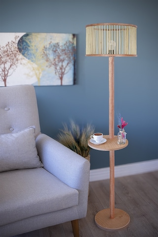 Rustik Serisi Yedikule Bambu Ahşap Lambader