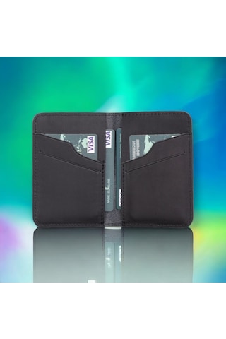 Enrico Slim Deri Kartlık G1 Mat Siyah