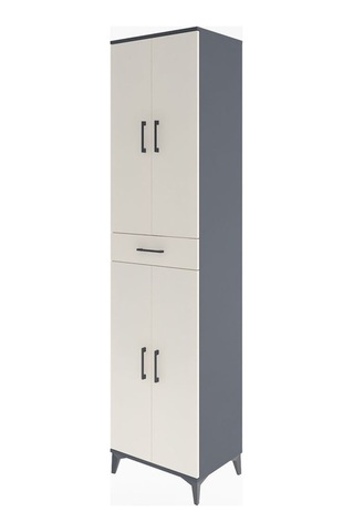 Hyperion Dolap 5 Raflı Tek Çekmeceli 4 Kapaklı 60x44x243 Antr... Antrasit