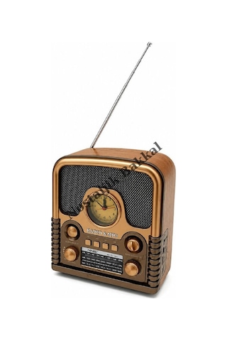 Nostaljik Everton Rt-743 Radyo & Mp3 Çalar Usb/tf Kart Destekli, Dekoratif Masaüstü Radyo-saat