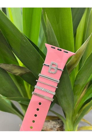 Apple Uyumlu Watch Kordon Aksesuarı Charm Set B Harfi