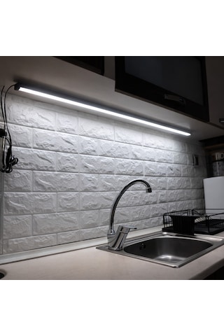 Dokunmatik 120cm 6000k Beyaz Işık Tak Çalıştır Led Mutfak, Dolap, Tezgah Altı, Duvar Dekoratif Gece Lambası Beyaz Işık