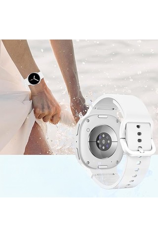 Samsung Galaxy Watch 8 44mm 40mm İle Uyumlu Metal Tokalı Purelux Soft Silikon Kordon
