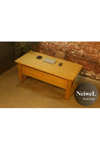 Neiwel Ares Doğal Ahşap Çalışma Ve Ofis Masası-80cm-120cm Açık Ceviz