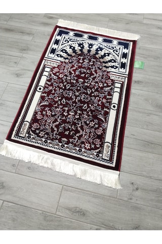 002 Medine-i Münevvere Mescid Modeli 4mm Hav Dokuma Seccade Bordo