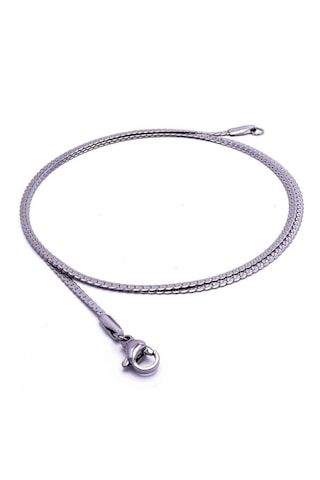 Erkek İnce Çelik Kolye 1mm 9200 Gümüş