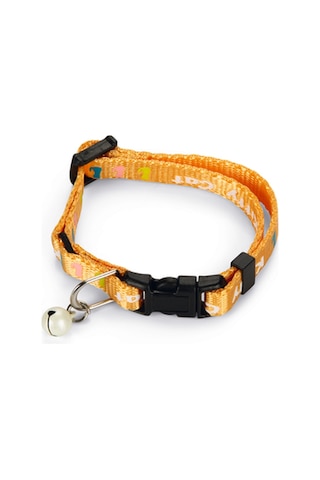 Beeztees Yavru Kedi Boyun Tasması, Zilli, Sarı, 17,5-23cm