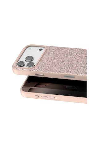 Onegif - 794 - Apple iPhone Uyumlu 17 Pro Max Bright Simli Kapak - Glblseme - - Pembe