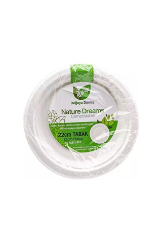 Roll-up Nature Ekolojik Karton Kağıt Parti Tek Kullanımlık Tabak - 22 Cm. - 50 Adetlik 3 Paket Diğer