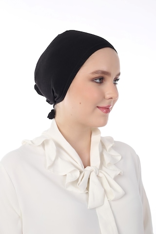 Dilnuvar Dikişli Penye Bone Siyah