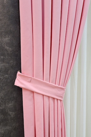 Mosso Fon Perde Düz Renk Pembe