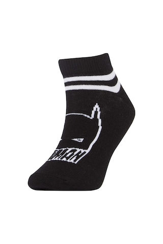 Defacto Erkek Çocuk Batman Pamuklu 3'lü Patik Çorap V6649A6NSKR1 Çok Renkli