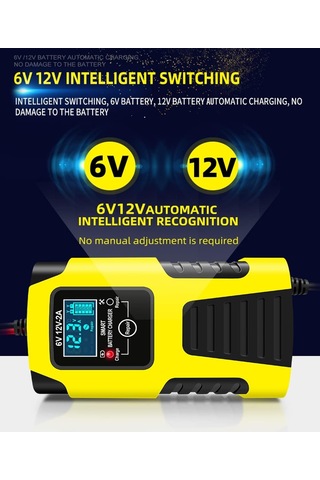 6v 12v Pil Şarj Cihazı Bakımcısı, 2-amp Tam Otomatik Akıllı Şarj Cihazı, Taşınabilir Damlama Şarj Cihazı, O