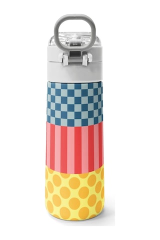 Coral High 500 Ml Kız Çocuk Sarı Pembe Yeşil Puantiyeli Çelik Termos Matara - Okul Suluğu Sarı - Pembe - Yeşil