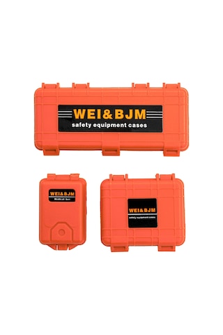 Yifomall 1/10 Scale Araçlar İçin 3'lü Abs Simülasyon Bagaj Seti - Trax4, Axial Scx10, 90046, 90047, Rr10 Uyumlu Turuncu Dekoratif Çanta