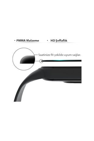 Oppo Realme Watch 2 Pro 3D Full Kaplama Ekran Koruyucu Pet+Pmma (523367071)-Siyah