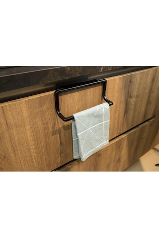 Towel Hanger Dolap Kapağına Asılabilen Havluluk, Havlu Askısı Siyah Siyah