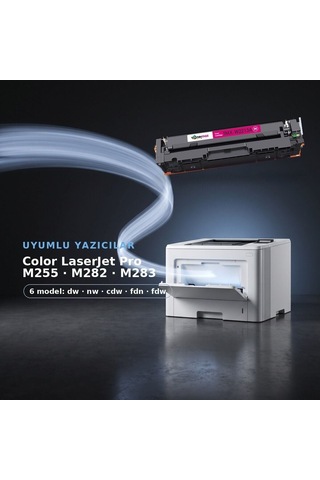 Hp Color Laserjet Pro Mfp M283cdw Uyumlu Toner Çipli W2213a Kırmızı