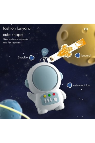 Karikatür Astronot El Mini Fan Taşınabilir Yapraksız Sessiz Usb Şarj Fanı Ev Ofis Okul Için Mavi 7t0h7w Var Ayaklı Mavi 20 Adetten Az