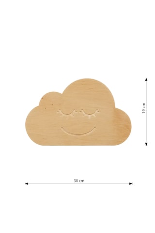 Simaavize Çocuk Şarjlı Aplik/gece Lambası - Gün Işığı Bulut Ahşap
