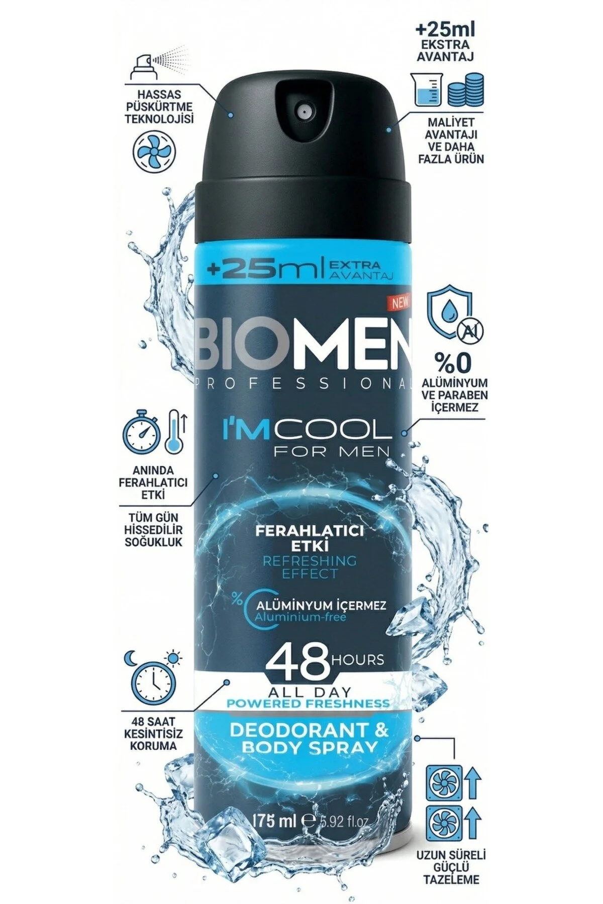 Deodorant & Body Sprey For Men Ferahlatıcı Etki I'm Cool 175 Ml