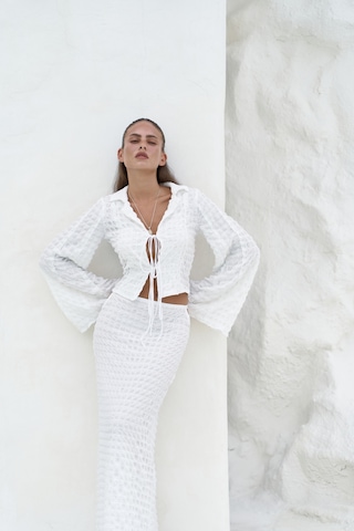 Mai Collection Mai Studios Co. Rania Ekru Gömlek Etek Takım Ekru