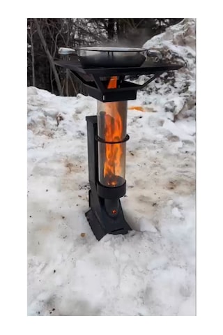 Portatif Mini Cam Pelet Soba Kamp,balkon,teras Tipi Yüksek Kalite