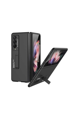 Galaxy Z Fold 3 Kılıf Zore Z-Stand Kılıf Siyah