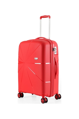 Ççs 5264 Polipropilen Büyük Boy Valiz Kırmızı