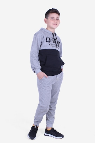 Fyk Kids 3'lü Erkek Çocuk Kapüşonlu Eşofman Takımı Çok Renkli