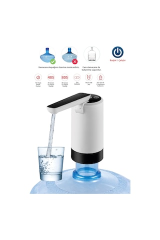 İthink WP-150 Sarjlı Damacana Su Pompası Beyaz