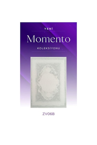 Royal Halı Momento Zv06b Krem Gri Akrilik Yumuşak Dokulu Klasik Motifli Halı