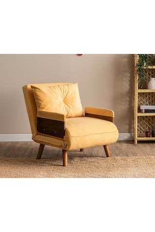 Pafu Cosmo Tekli Katlanır Yataklı Koltuk - Soho Hardal Hardal