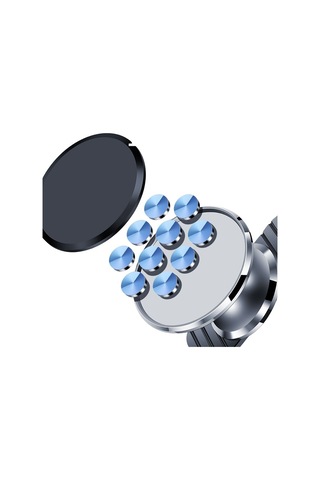 Jmary Mh-73 Magnetik M-safe Uyumlu Düz Zemin Araç Telefon Tutucu Gri