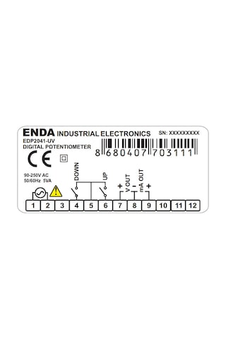 Enda Edp2041-lv ,77x35mm 24vac/dc Analog Çıkış Dijital Pot.